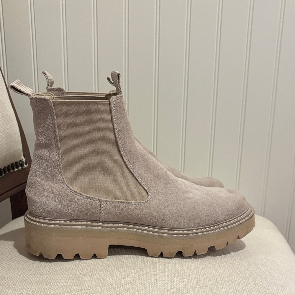 Dolce Vita Light Tan Suede Ankle Boots